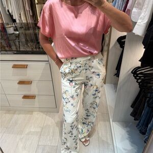 Floral Cream Pants for Women